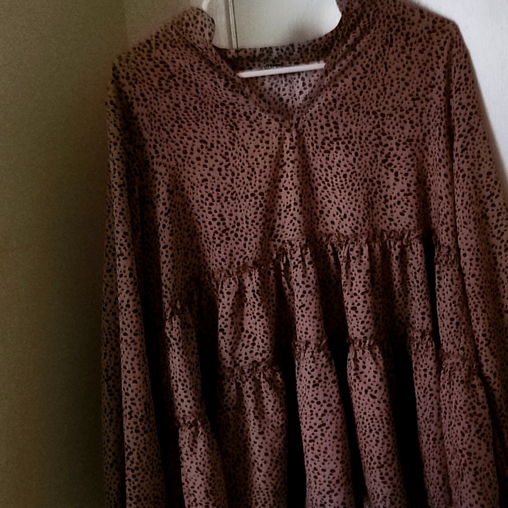 Printed flare shirt